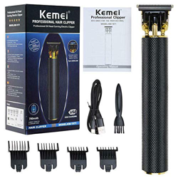 Para KEMEI km-1971 Cortapelos para hombres Barba Trimmer Recargable Inalámbrico Peluquero Kit de Aseo con 4 Peines Guía precio