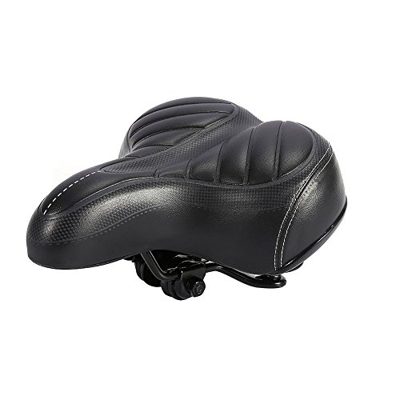 Sillín de bicicleta para mujer City Bike Ultra Soft Cushion Thicker Mountain Bike Bicicleta Matte Negro