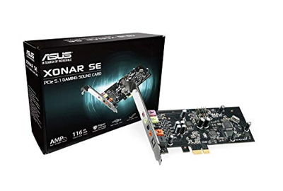 ASUS Xonar SE 5.1 PCIe gaming sound card 192kHz/24-bit hi-res audio & 116dB SNR