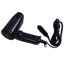 qingyin Secador De Pelo Plegable - Secador De Pelo Portátil De Viaje para Coche De 12 V, Desempañador De Parabrisas De Coche, Dos Configuraciones De V precio