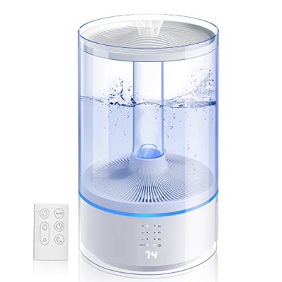 Gocheer Humidificador de Niebla Fría, 6L Humidificadores Ultrasónicos para Habitación Grande, Difusor de Aceite Esencial Humidificador de Aire con Con