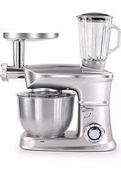 Robot de cocina de 1900 W, batidora de pie, picadora de hielo, picadora de carne, amasadora de plata, 6,5 l precio