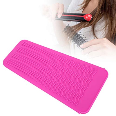 Plancha de pelo de silicona Funda resistente al calor Rizador de pelo de viaje Alfombrilla antideslizante para plancha, rizador, plancha de pelo, vari