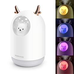 PTN 300ML Mini Humidificadores Ultrasónicos con Fuente de Alimentación USB, Humidificador Silencioso con Luces LED, Apagado Automático Sin Agua del Hu precio