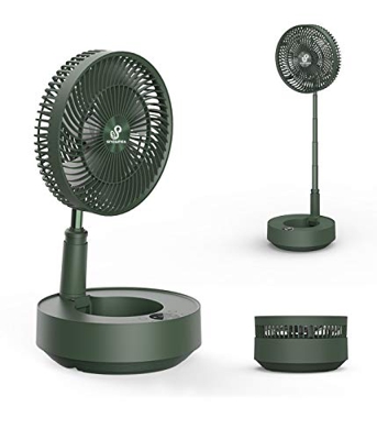 Snowpea Ventiladores de Mesa Ventilador de Habitación Oscilante Portátil Ventilador USB Plegable con Batería de 8000mAh 5 Velocidades para Camping Ofi