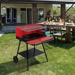 Barbacoa de BBQ, Parrilla de Carbón de Acero Inoxidable, Barbacoa de Exterior Parrilla con Ruedas para Camping, Picnic, Fiesta 60 x 56 x 77cm características