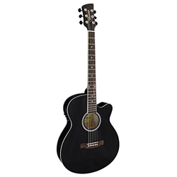 Brunswick Slimline Auditorium Electro-Acoustic Guitar - Black. Electro-Acoustic Guitar, Guitarra características