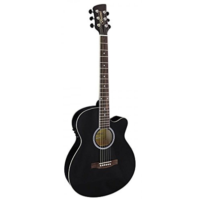 Brunswick Slimline Auditorium Electro-Acoustic Guitar - Black. Electro-Acoustic Guitar, Guitarra