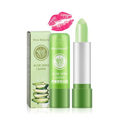 Yuccer 1 Piezas Impermeable Hidratante Pintalabios Cambia Color Natural Lápiz Labial Aloe Vera Pintalabio Larga Duración Mate Maquillaje Regalo Pintal