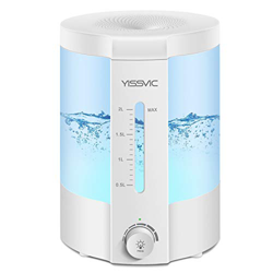 YISSVIC Humidificador Ultrasónico 2L Humidificador de Aroma con LED de 10 Colores Apagado Automático para Hogar, Dormitorio, Oficina, Yoga características