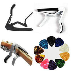 2PCS Cejilla Guitarra Capo Yolistar Para Guitarra ElectrÓNica ClÁSica AcÚStica AleaciÓN De Aluminio Fácil De Poner,Duradero,Muy Robusto Y RÁPido De Co precio