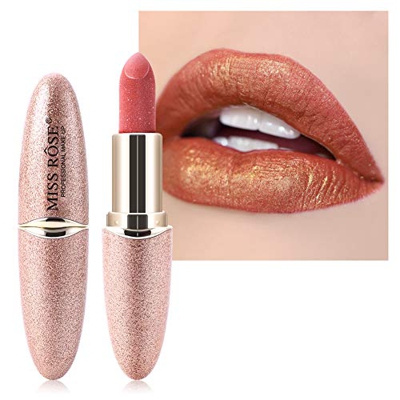 Waterproof Lipsticks, Pearlescent lipstick, Moisturizer Smooth Lip Stick, Long Lasting Lipsticks.The texture is lustrous, light and moist(#4)