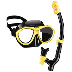 Dorlle Máscara de Buceo Juego de Snorkel con Snorkel y Gafas de Buceo, Snorkel seco de 3 Canales Mejorado y antifugas de Vidrio endurecido, máscara de en oferta