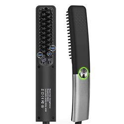 Docooler Alisador eléctrico de Barba Multifuncional Cepillo para Cabello Alisado rápido Peine con PTC iones negativos para Hombres y Mujeres precio