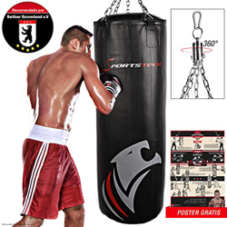 Saco de Boxeo Profesional.Fijación 360° de Sportstech; Incluye póster de Entrenamiento;Nuestro BXP está Recomendado por la Asociación de Boxeo de Berl en oferta