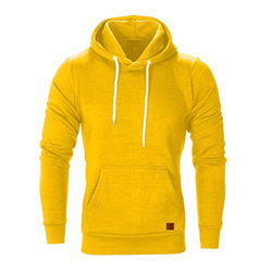 CNBOY Sudaderas con Capucha para Hombre Cosy Chaqueta Deportiva Sudadera con Cremallera Completa Hoodie Casual Jerséis Top Blouse (Amarillo, L) características