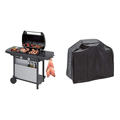 Campingaz 2 Series Classic LX Vario Barbacoa a Gas, BBQ con 2 Quemadores, 7.5 KW, Plancha y Parrilla de Acero Estampado + Landmann 0276 Grill Chef Ser