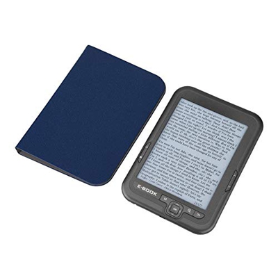 BTIHCEUOT E-Reader de 6 Pulgadas con Pantalla de Tinta electrónica de resolución 800x600 300DPI E-Book con Cubierta Azul (16GB 8GB 4GB)(Gris 8g)