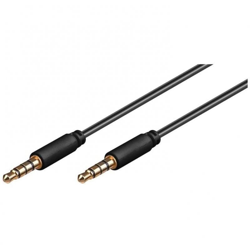 Goobay Cable de Audio Estéreo Jack 3.5mm Macho/Macho 3m Negro características