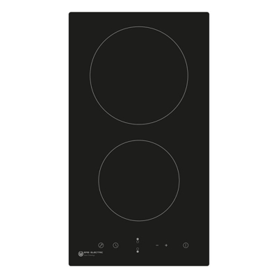 EAS Electric EMCH029-2F Placa Vitrocerámica 2 Zonas 30cm Cristal Negro