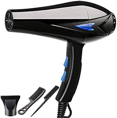 Negativo profesional iónico Secador de pelo, 4500W 3 Calentar 2 Speed ​​Plus configuraciones de enfriamiento con Concentrador de motor de CA, cable la