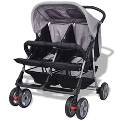 Festnight- Carrito Doble para Gemelos Sillas de Paseo 93 x 68 x 103 cm/ (Plegado): 94 x 80 x 44 cm características