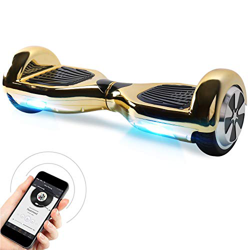 Windgoo N1 Overboard Hoverboard, 6.5 Pulgadas 250W 2WD Glyboard, Actualiza con Luz LED, Regalo para Niño Adulto (Gold-Bluetooth) precio