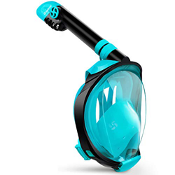 Greatever Máscara de Buceo Snorkel Esnórquel Integral Plegable Anti-Vaho Anti-Fuga Gafas Cara Completa 180 ° Vista panorámica Apoyo Camara Deportiva p precio