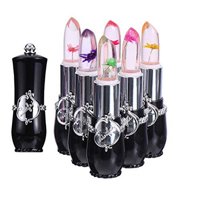 FRCOLOR 6 Piezas Claro Brillo de Labios Transparente Jalea de Labios Hidratante Cambio de Color de Labios Brillante No Pegajoso Brillo de Labios Maqui