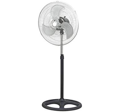 Ventilador de Pie Novus, 90W, Metálico, Oscilante, con Tres Velocidades, Altura Ajustable