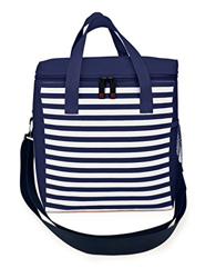 IRIS Summer Bolsa Nevera, Tela, Azul y Blanco, 33x14x26 cm características