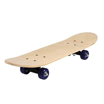 ZENING Patineta pintada a mano, 17 pulgadas, color sólido de arce en blanco, placa de diapositiva, duradera, para principiantes pintar, regalo para ni