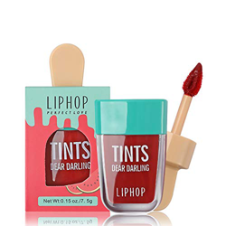 Helado lindo Lip Stain Liquid Lipstick impermeable Brillo Labial Hidratante Labios Maquillaje para muchachas de las mujeres (rojo sandía) en oferta