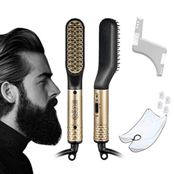 Cepillo Alisador de Barba y Cabello Multifuncional para Hombres Y mujeres, con peine moldeador de barba y delantal de barba .Alisador Pelo Peine Elect características