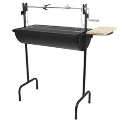 Parrilla de carbón de acero parrilla de cordero lechón asador máquina de asar parrilla independiente parrilla herramienta 101 x 36 x 107 cm características