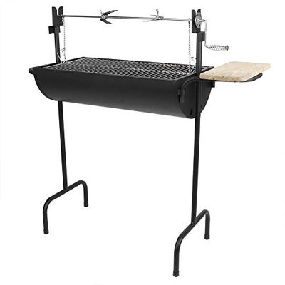 Parrilla de carbón de acero parrilla de cordero lechón asador máquina de asar parrilla independiente parrilla herramienta 101 x 36 x 107 cm