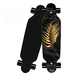 LONGXJA Mini Longboard Profesional de 31 Pulgadas, monopatín estándar Completo para Principiantes, Adecuado para Adolescentes, Hombres y Mujeres Adult precio