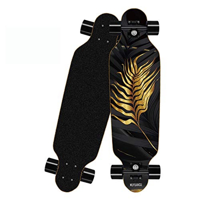 LONGXJA Mini Longboard Profesional de 31 Pulgadas, monopatín estándar Completo para Principiantes, Adecuado para Adolescentes, Hombres y Mujeres Adult