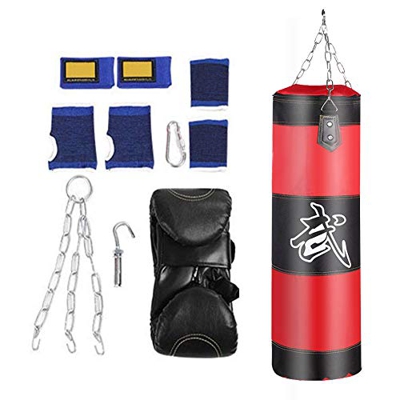 VGEBY1 Saco de Boxeo, Guantes de Boxeo MMA Muay Thai Kick Boxing Artes Marciales con Soporte Pared Cadena Guantes Punching Bag Soporte para Colgar Sac