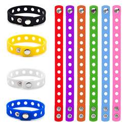 GOGO 10 Pulseras de Silicona Ajustables para Adultos, Muñequeras de Goma, Bandas Elásticas - Colores Variados en oferta