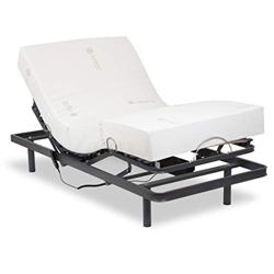 Ferlex - Pack Cama articulada eléctrica con colchón ortopédico visco Tencel (90x190, Mando por Cable) en oferta