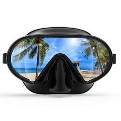 Fxexblin Gafas y Tubo Snorkeling Anti-Vaho Anti-Fuga Máscara de Buceo para Adultos (Black) características