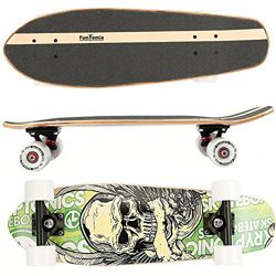 FunTomia Skateboard Monopatín con rodamientos ABEC-11 y Rodillos de dureza 100A - Hecho con 7 Capas de Madera 100% Arce Canadiense características