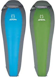 ATEPA Compact 1000 Saco de Dormir Ultraligero Funda Estilo Momia para 2 – 3 Estaciones para el hogar, Acampada al Aire Libre, Senderismo y Festivales características