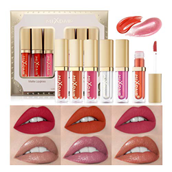 OLesley 6 piezas Set de pintalabios Kit de brillos de labios líquidos Terciopelo Mate Lip Glaze, lápiz labial duradero Glaseado de labios Impermeable  en oferta