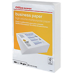 Papel Office Depot Business A5 80 g/m² blanco 500 hojas a un precio más  barato - Shoptize