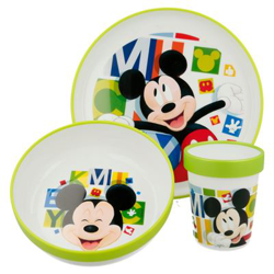 Set de menaje de plástico Mickey Mouse Blanco precio