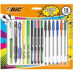 Pack de escritura Bic 9 bolígrafos + 2 fluorescentes + rotuladores características