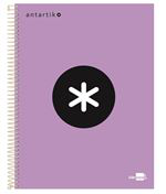 Cuaderno en espiral Antartik A5 cuadriculado lila lavanda en oferta