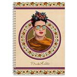 Cuaderno Erik tapa forrada A4 Pautado Frida Kahlo